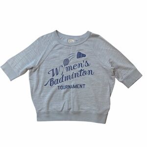 J. Crew Vintage Fleece Badminton Tournament Graphic Sweatshirt